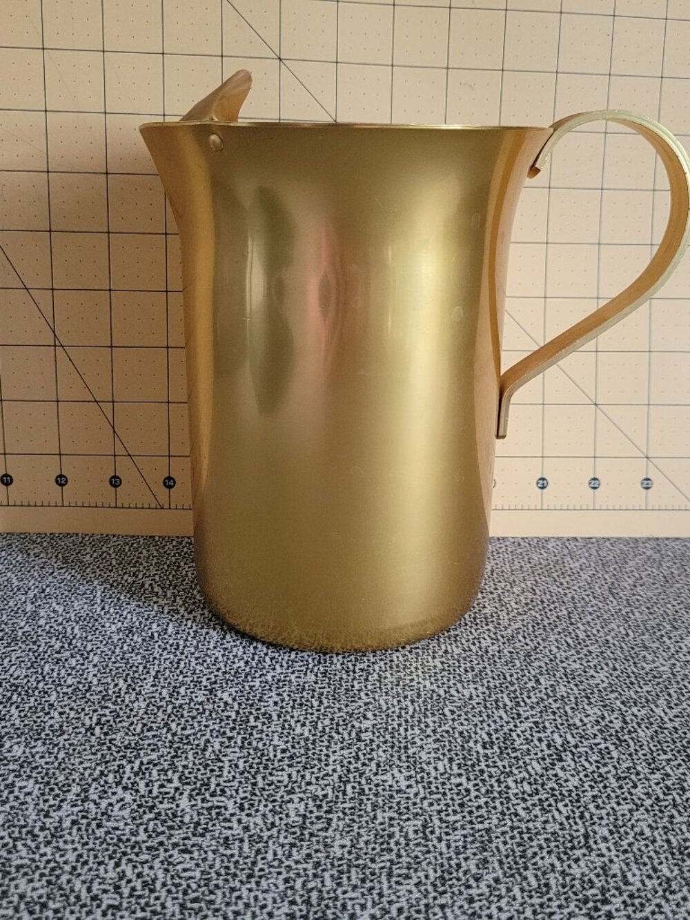 VINTAGE MCM Gold Color Aluminum Pitcher